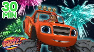 Blazes Ultimate Firework Races  30 Minute Compilation  Blaze and the Monster Machines [upl. by Relyks]