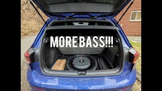 Mk8 Golf R Cerwin Vega Subwoofer Install Overview [upl. by Inahteb94]