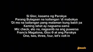 Bagsakan karaoke by Parokya ni Edgar ft Francis M amp Gloc9 [upl. by Delmore]