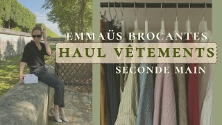 MES TROUVAILLES SECONDE MAIN Emmaüs Brocantes HAUL VETEMENTS [upl. by Ratib]