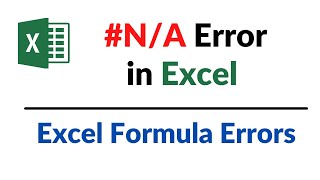 NA Error in Excel [upl. by Sidnala98]