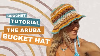 Crochet Tutorial The Aruba Bucket Hat  Learn to Crochet a Bucket Hat  Crochet Bucket Hat Pattern [upl. by Atteynod]