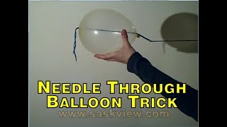 Needle Through Balloon Trick Revealed [upl. by Oelgnaed]