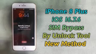 iPhone 8 Plus iCloud Bypass Disabled SIM Bypass By Unlock Tool iOS 1676 Same Method 8 8Plus X [upl. by Nnairda]