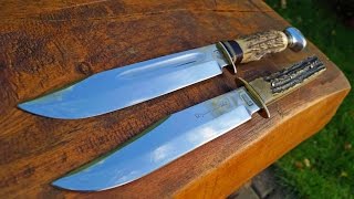 Hubertus amp Hirschkrone 2 Original Bowie Knives Solingen Germany Jagdmesser 8quot Blades lièdāo 农 [upl. by Ellives]