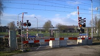 Spoorwegovergang Helmond Brandevoort  Dutch railroad crossing [upl. by Palmira]