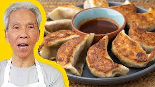 🤤 Dads MOUTHWATERING Potstickers 鍋貼 [upl. by Esikram]