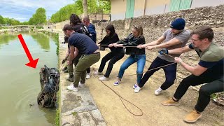 Sensational Magnet Fishing Find from Dirty Old canal in France [upl. by Bea981]