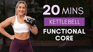 20 Minute Kettlebell Core Workout With Vocal Instructions Get STRONG ABS [upl. by Jesse788]