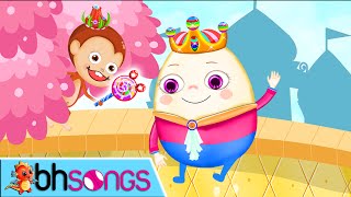 Humpty Dumpty lyrics song with lead vocal  Music For Kids  Ultra HD 4K Music Video [upl. by Anec]