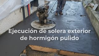 23 Ejecución de solera exterior de hormigón pulido [upl. by Aneer]