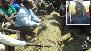 Man kills crocodile that mauled his 8month pregnant wife [upl. by Jay]