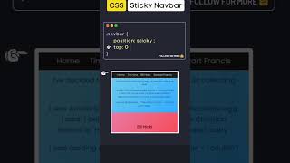 CSS Position Property  Sticky in CSS  CSS Tutorial CSS Position  CSS Project  HTML CSS Project [upl. by Ttezil]