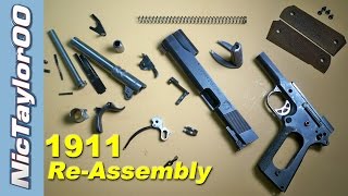 1911 Assembly How to put it back together [upl. by Einahets]