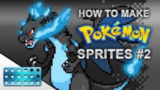 How to Make Pokemon Sprites Mega Charizard X [upl. by Kalie]