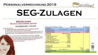 Abrechnung von SEGZulagen in der Personalverrechnung 2019 [upl. by Flossi999]