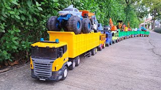 Mobil Truk Tronton Panjang Penuh Mobil Mobilan Oleng Mobil Balap Truk Molen Excavator [upl. by Yseult]