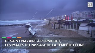 De SaintNazaire à Pornichet les images impressionnantes du passage de la tempête Céline [upl. by Durman101]