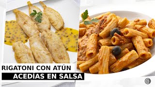 Pasta RIGATONI con ATÚN  ACEDÍAS con salsa de MARACUYÁ  con Arguiñano [upl. by Yra]