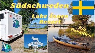 SÜDSCHWEDEN mit dem Wohnmobil zum Getno Gard  Lake Asnen Resort Camping mit Kajak im Nationalpark [upl. by Nikita]