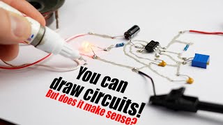 You can draw circuits But does it make sense Conductive Ink Pen Experiment [upl. by Nevaj]