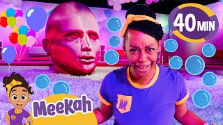 The Ultimate Ball Pit Meekah Visits BUBBLE WORLD  Educational Videos for Kids  Blippi and Meekah [upl. by Lysander987]