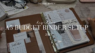 My 2025 A5 Budget Binder SetUp  Journal Ideas ❥ diy coffee and greece theme [upl. by Stouffer]