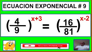 ECUACION EXPONENCIAL 9 [upl. by Betteanne]