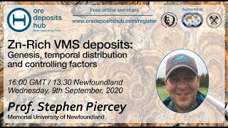 ODH045 ZnRich VMS deposits Genesis temporal distribution controlling factors – Stephen Piercey [upl. by Oijres663]