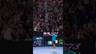 Popyrins RIDICULOUS lob against Djokovic 🤯 [upl. by Lladnek]