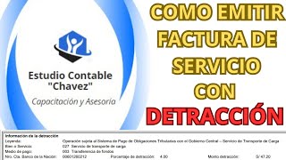 COMO EMITIR FACTURA DE SERVICIO CON DETRACCIONES 2024 PASO A PASO BIEN EXPLICADO [upl. by Ahsiadal310]