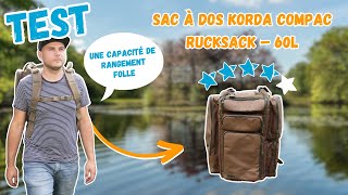 TEST Sac à Dos Korda Compac Rucksack – 60L [upl. by Cnahc]