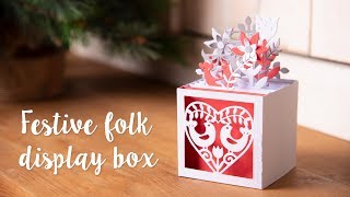 How to Make a Christmas Card in a Box  Sizzix [upl. by Landers]