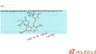 How many stereogenic centers have R configuration in following compound zocor [upl. by Eupheemia]