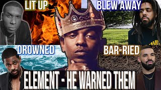 Kendrick Lamar  Element Original Version w Disses amp Lyrics Explained kendricklamar [upl. by Selhorst10]