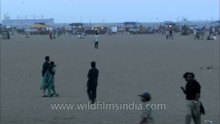 Marina beach at dusk Chennai [upl. by Rodger]