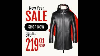 Sewn Mens Fur Lined 34 Length Hooded Leather Coat [upl. by Eisor]