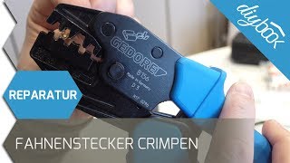 Fahnenstecker auf Litzenkabel crimpen [upl. by Del457]