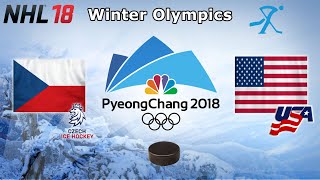 Winter Olympics 2018  Czechia vs USA  Qualification Playoffs  NHL 18 [upl. by Irot642]