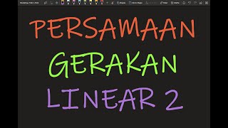 Fizik Tingkatan 4 Bab 2 KBSM Persamaan Gerakan Linear 2 [upl. by Eikcim]