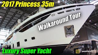 2017 Princess 35m Luxury Super Yacht  Walkaround  2018 Boot Dusseldorf Boat Show [upl. by Wildermuth]