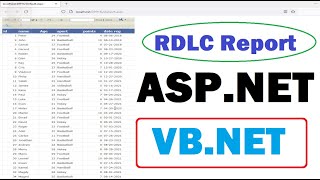 How to create a Rdlc report in asp net using VB net [upl. by Eniretak]