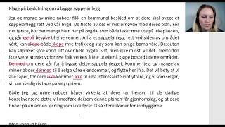 Video 304 B1B2 Klagebrev norskprøve [upl. by Son]