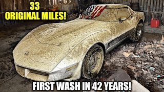 33 Original Miles Corvette BARN FIND  First Wash in 42 Years  Satisfying Restoration [upl. by Acissaj]