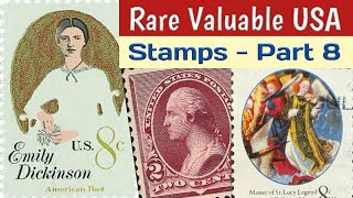 USA Rare Valuable Stamps  Part 8  Selective American Philatelic Rarities Worth Money [upl. by Aisatna]