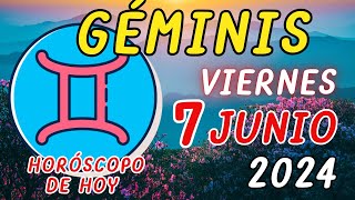 🤩 𝐍𝐨𝐭𝐢𝐜𝐢𝐚𝐬 𝐏𝐨𝐬𝐢𝐭𝐢𝐯𝐚𝐬 🌟Horoscopo Géminis Hoy ♊ 7 de Junio de 2024 💥 [upl. by Percival198]