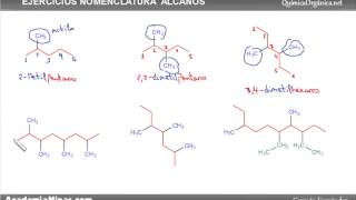 Ejercicios  Nomenclatura de alcanos parte 1 [upl. by Ennayhs795]