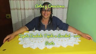 TAPETE OVALADO TEJIDO A CROCHET  1ERA PARTE [upl. by Nnayecats]