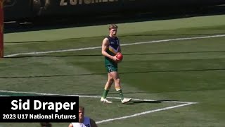 Sid Draper  2023 U17 AFL National Futures [upl. by Ahtoelc]