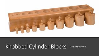 Montessori Knobbed Cylinders Silent Video  FREE Knobbed Cylinder Chart Link Below [upl. by Tammie]